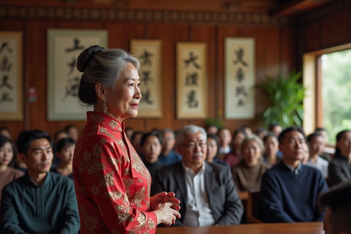 Femme en cheongsam s