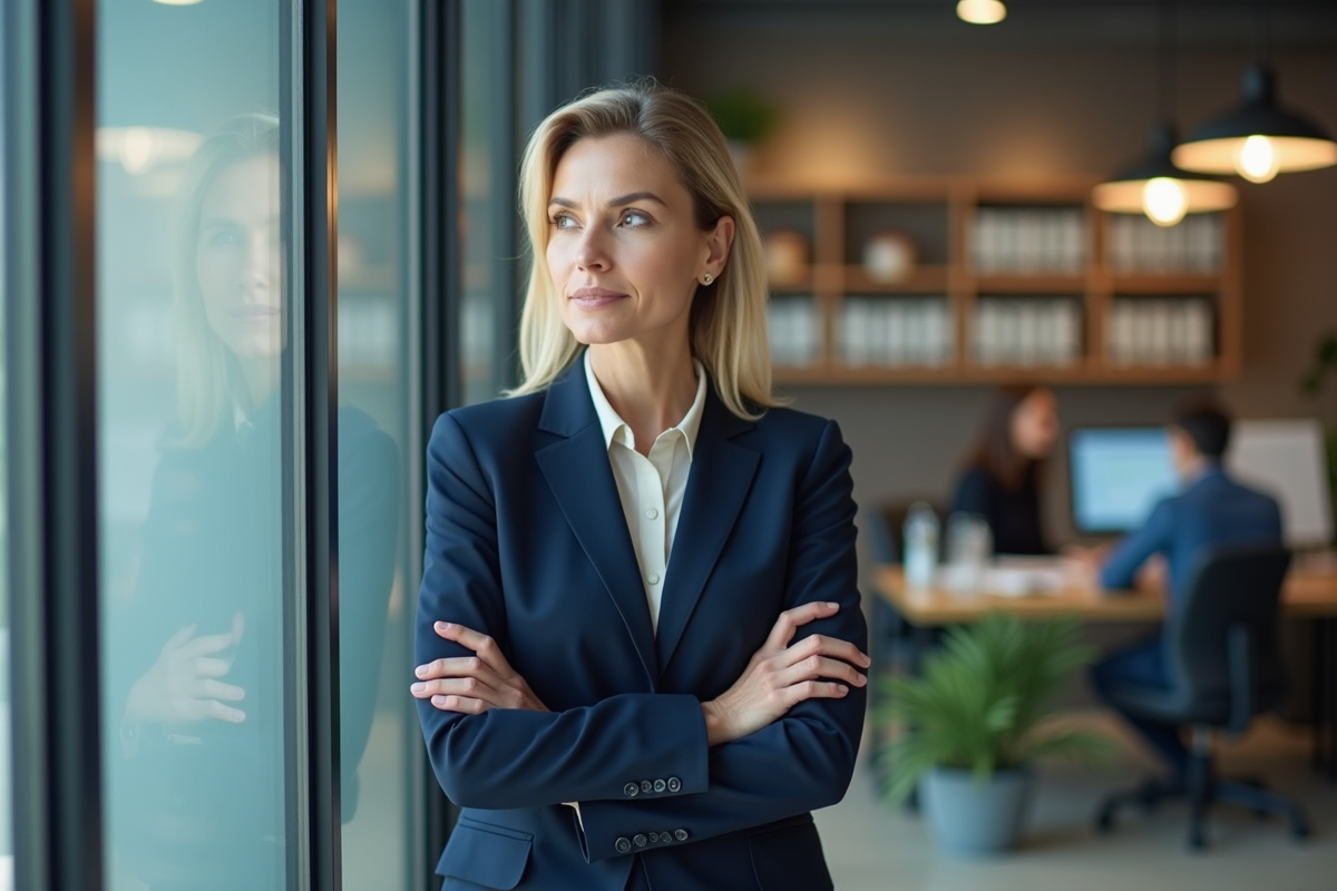 Femme daffaires en présentation dans un bureau